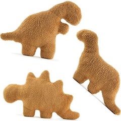 Lixzuch 3 Packs Dino Nugget Pillow Plush, 18 inches Dinosaur Chicken Nugget P…