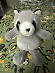 Mary Meyer Small Raccoon Plushie Stuffed Animal Chiparoo Grey So Cute