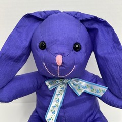 Good Stuff Purple Nylon Parachute Fabric Bunny Rabbit Stuffed Animal Plush Bow