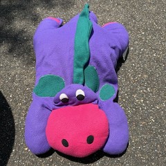 Crown Crafts Dinosaur Pillow Buddy Plush 29” Purple Green Vintage 90s HTF Large
