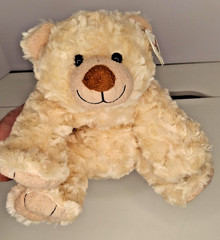 Unipak Designs 12″ Curly Bear Beige 1525SBE Plush NWT SHIPS FAST NEXT DAY