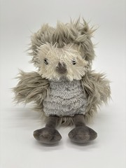 First Impressions Gray Fuzzy Owl Plush 8” Stuffed Animal