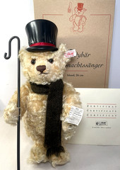Rare Steiff Teddy Bear Christmas Caroller 2003 LE 403/2000 w Box COA w/o Light
