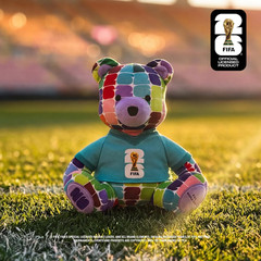 Jazwares FIFA World Cup 2026 10-Inch Colorful Bear Plush – Official 2026 World C