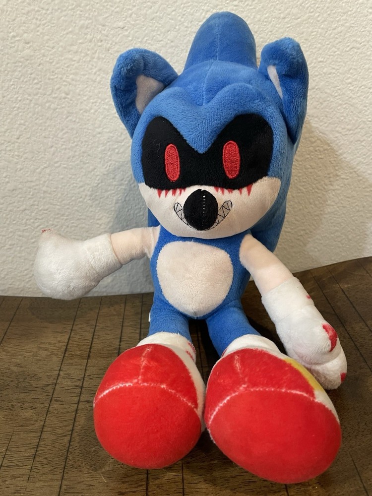 SEGA Sonic The Hedgehog Evil Sonic EXE 14″ Fan Made Custom Plush Toy Creepypasta