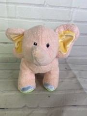 Baby Gund Jungle Collection Pink Peach Elephant Plush Stuffed Toy 58087 Rattle