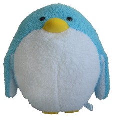 Kaichusanpo Chunchun Penguin (M) Plush Toy, Height 22cm, Blue