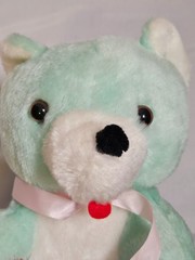 Acme VTG Plush Teddy Bear Mint Green Pink Bow Cub Stuffed 11″ Tall – USA