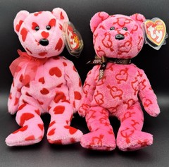 TY Beanie Babies – Little Squeeze & Heartley – Vintage – Valentines Day