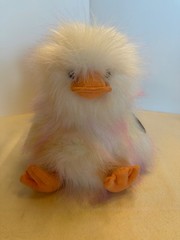 Quinn Duck Luxe Boutique By Aurora 8 inch White & Pink Stuffed Plush