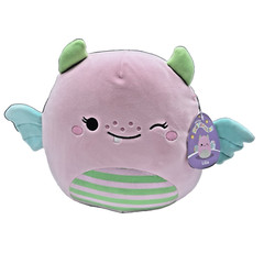 Squishmallow Easter 2025 Lilia the Sea Monster 12 inch Stripey Green Pink New