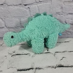 The Manhattan Toy Company Aqua Green Stegosaurus Dinosaur Plush Stuffed Dino