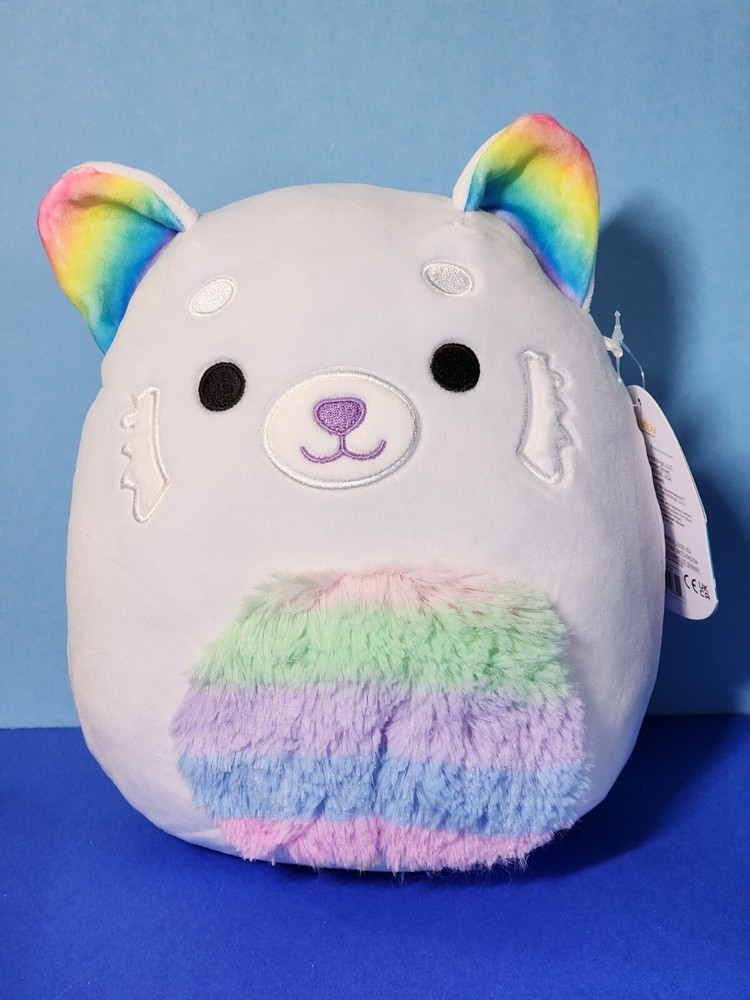 Squishmallows Priya the Red Panda 8″ NWT Purple Lavender Rainbow Fuzzy Tummy