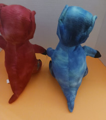 2-Universal Jurassic World Jr. 12″ Velociraptor Dinosaurs, W/Tags, Plush, NEW