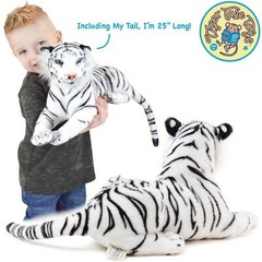 Saphed The White Tiger | 17 Inch Stuffed Animal Plush | By TigerHart Toys