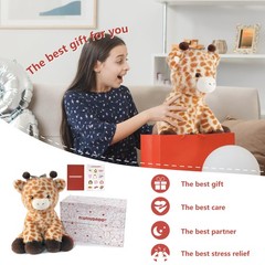 Niuniu Daddy 14 | 3.5 Pound Giraffe Weighted Plush Stuffed Animal, Heavy Giraffe