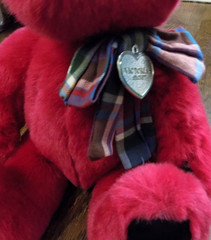 Vtg 1992 GUND VICTORIA’S SECRET Fuchsia Pink Plush Teddy Bear Plaid Bow Rare