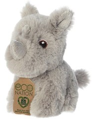 Aurora – Mini Gray Eco Nation – 5″ Rhinoceros – Eco-Friendly Stuffed Animal