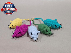 Handmade Toy Mouse Regular Knitting Wool & Cotton Yarn Healthy and Durable Pet T