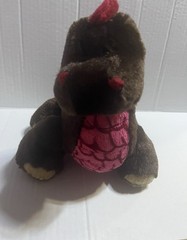 Webkinz COCOA DINOSAUR GANZ Plush Stuffed Animal Brown Pink 8″ HM338 – NO CODE
