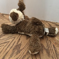 mary meyer plush Dog White And Brown Floppy Lovey Snuggle