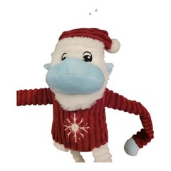 Zippypaws Monkey Plush Toy Snowflake Sweater Santa Hat Festive Fun