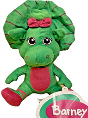 Barney And Friends 7” Baby Bop Green Dinosaur Plush Toy Children Boys Kids NEW