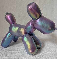 Balloon Dog Animal Stuffed Iridescent Plush 9 in X 8 in *Read