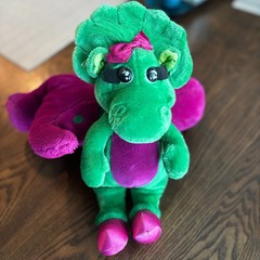 Barney and Baby Bop Plush Toy Set 1992 Lyons Group Vintage 13″ Stuffed Animals