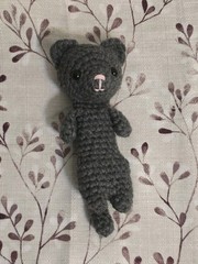 Crocheted Ferret Dark Grey Ferret Handmade Crocheted Ferret Stuffed Ferret