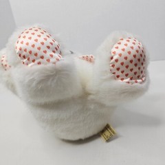 Vintage 1987 Applause Koala Plush White Red Hearts Bow Paws Ears Stuffed Animal