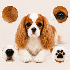 Dragon Moss Cavalier King Charles Spaniel Plush Realistic Stuffed Dog Gift