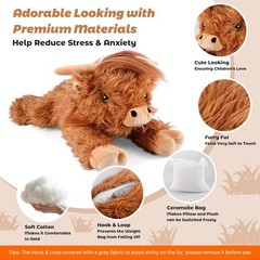 22″ & 4.5 lbs Highland Cow Weighted Stuffed Animal, Cuddly & Soft Kids’ Plush…