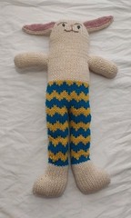 21″ Hand Knitted Bunny Plush Stuffed Gift Toy Animal