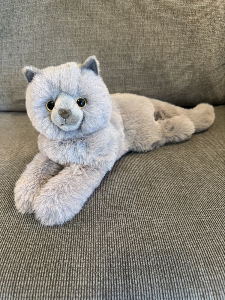 Persian Cat Juliette Douglas Cuddle Toys Gray Cute Soft Plush Stuffed Animal EUC
