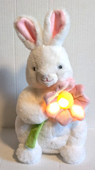 FAO Schwarz Glow Brights Easter Bunny Plush Light & Sound 12″ – Darling!