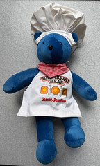 Vintage 1984 Aunt J’s Breakfast Bear Stuffed Blue Plush with Rare Chef Hat