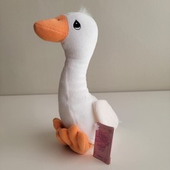 Vintage Precious Moments Tender Tails Goose Plush 8.5″ White Enesco NEW FLAWS