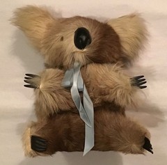 NEW VTG Genuine Australian KOALA BEAR Kangaroo Fur stuffed animal Souvenir 10″