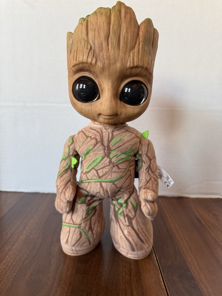 Marvel Talking I Am Groot Groovin Groot Plush Battery Powered by Mattel Works