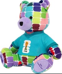 Jazwares FIFA World Cup 2026 10-Inch Colorful Bear Plush – Official 2026 World C