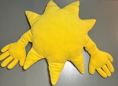 Ikea Famnig Sol Large Plush Stuffed Sun Yellow Hands Sunshine Hug. Rare! 90s Vtg