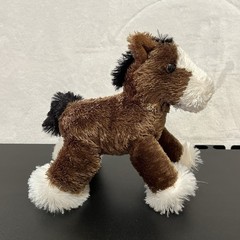 Aurora Horse Clydesdale Plush 8″ Flopsie Brown Small Stuffed Animal 2023