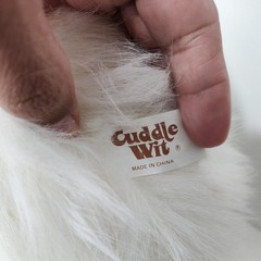 Vintage 1993 Cuddle Wit White Valentines Day Dog Puppy Ages 3 and up 10 inch