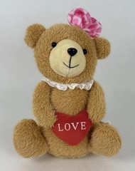 Joyful Goods 9” Sitting Bear With Heart Plush Love Valentine’s Day NWT