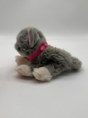Tyco 1992 Kitty Kitty Kittens Purring Gray & White Blue Eyes w/ RARE Collar
