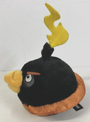 Commonwealth Angry Birds Plush Space Black Fire Bomb 2011 No Sound