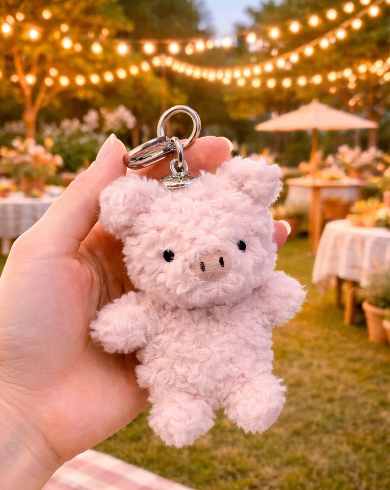 Jellycat Little Pig Bag Charm – Plush Keychain Soft Cute Collectible Toy NWT