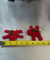 Set of 4 Vintage Hartin International Mini Beanbag Plush Magnet Stuffed Animals