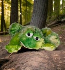 Ganz Webkinz Tie Dye Frog Green Stuffed Animal HM162 Plush Toy No Code